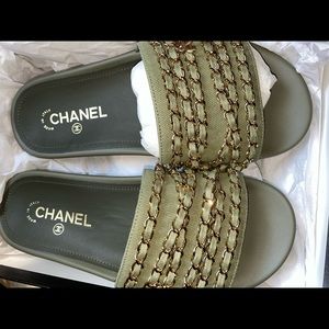 CHANEL MULES FABRIC